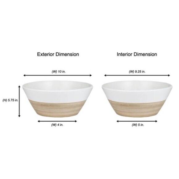 Home Depot | 10 in. Farmhouse White Bowl Planter - Picture 8 of 9